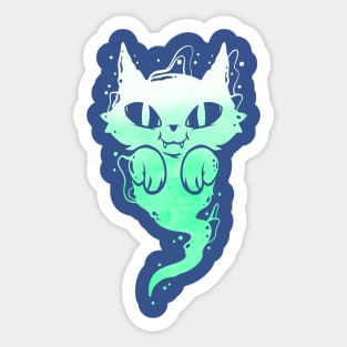 Spooky Ghost Cat Spirit For Halloween Sticker